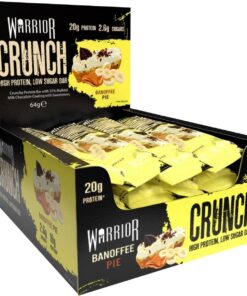 Warrior Crunch Proteinriegel – Zucker- und Kohlenhydratarmer Snack für Nach dem Training oder zum Frühstück – 64g Packun