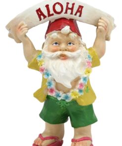Freigeisterter Hippie-Urlaub Feen-Gartenzwerg Figur DIY Mr. Gnomes Collection Statue Home Decor | Ebros Hawaii-Themen U