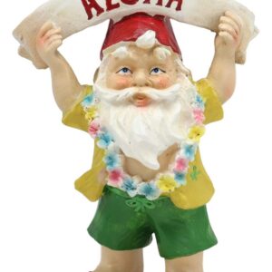 Freigeisterter Hippie-Urlaub Feen-Gartenzwerg Figur DIY Mr. Gnomes Collection Statue Home Decor | Ebros Hawaii-Themen U
