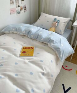 Nyescasa Bettwäsche Herzen Weich Mikrofaser Kinderwendebettwäsche Set OEKO-TEX Standard 100