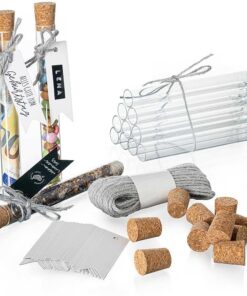 Tuuters 25 Stück Mini Reagenzgläser zum Befüllen und Verschenken - Glas mit Korken (150 x 17mm)