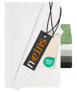 NplusEins Ultrasoft Bettlaken - Spanngummifrei - Betttuch für Wohnmobile und Camping, ultraleicht, 150 x 250 cm, weiß