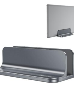 OMOTON Aluminium Vertikal Laptop Ständer für MacBook Pro/Air und Andere Laptop (bis zu 17,3 Zoll), Verstellbar, Ideal fü