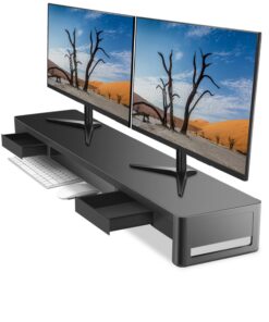 Metabyte Monitorständer Monitorerhöhung [Schublade] [Bildschirmerhöhung 2 Monitore]