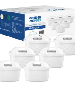 GOLDEN ICEPURE Wasserfilter für Brita Maxtra+ Kompatibel mit Maxtra Plus, Mavea, Anna Duomax, 6 Stück