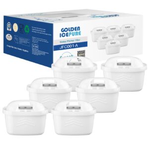 GOLDEN ICEPURE Wasserfilter für Brita Maxtra+ Kompatibel mit Maxtra Plus, Mavea, Anna Duomax, 6 Stück
