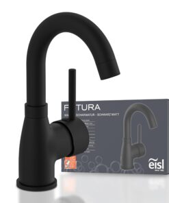 EISL NI075FUTB Waschtischarmatur Futura, Energiesparfunktion, Bad Schwarz