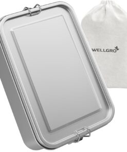 WELLGRO Edelstahl Lunchbox eckig auslaufsicher 550ml-2400ml Brotdose