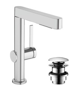 Hansgrohe Finoris Waschtischarmatur Push-Open 76063000 Chrom Wasser Sparwedel EcoSmart