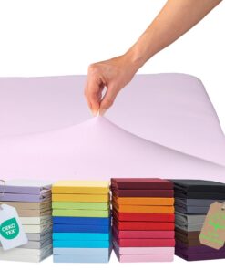 MALIKA® Spannbettlaken 200x200 cm - Baumwollbettlaken Jersey - For Mütter und Babys - Matratzenhöhe bis 28 cm MALIKA®