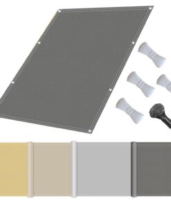 Sonnensegel 1 x 1,5 m – wasserdicht & UV-Schutz, reißfestes Polyester mit Ösen und Befestigungsseil, Dunkelgrau