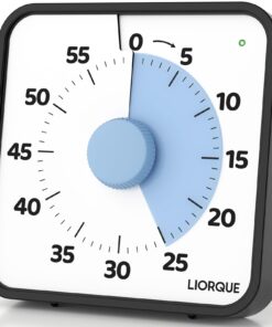 LIORQUE 19cm Visueller Timer für Kinder und Erwachsene mit großem Bildschirm | LIORQUE 19cm Countdown Timer für Küche S