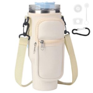 Stanley Cup Zubehör Tasche 40oz Tragetasche mit Handyfach Karabiner und Verstellbarem Schultergurt für Reisen Zum Wander