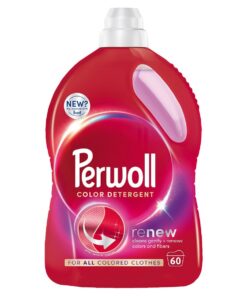 Perwoll Renew Color & Fiber Flüssigwaschmittel für Farbeinträger - 3,0 Liter - 60 Waschlädungen - Intensive Farbvorsorge