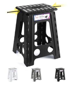 HOUSE DAY 43cm Klappbarer Tritthocker Schwarz bis 136kg Global Recycled Standard