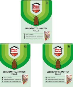 Nexa Lotte Lebensmittel-Mottenfalle - 2 Stück geruchlose, insektizidfreie Klebefalle (Packung mit 3) Nexa Lotte Lebens