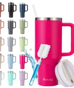 Thermobecher Bukaty 40oz Kaffeebecher Thermo mit Strohhalm und Deckel