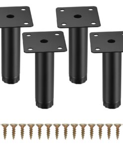 4 Stück verstellbare Schrankfüße Metall, 10 cm, Ersatzbeine für Sofa und Möbel, perfekt für Sofa, Tisch, Stuhl, Küche, S