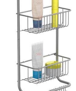 EISL BA0910 Duschregal ohne Bohren Silber Duschablage 2 Etagen Duschkorb Bad Küche Badezimmer Zubehör Aufbewahrung Shamp