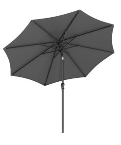 SONGMICS Sonnenschirm 270 cm, UPF 50+, für Terrasse, Balkon und Pool, beidseitig knickbar und leicht öffnbar/schließbar,