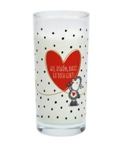 Sheepworld Trinkglas Motiv "Gibt" | Glas mit Motivdruck, 50 cl | Ideal zum Geburtstag Geschenk, Liebesbeweis, Valentinst
