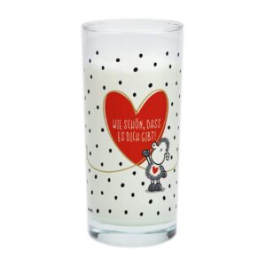 Sheepworld Trinkglas Motiv "Gibt" | Glas mit Motivdruck, 50 cl | Ideal zum Geburtstag Geschenk, Liebesbeweis, Valentinst