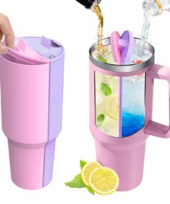 Hysagtek 2-in-1 Getränketrenner Stanley Cup 850 ml, wiederverwertbarer Silikon-Liner, Stanley Cup Zubehör