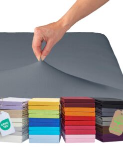 MALIKA® Spannbettlaken - Baumwolle Jersey - Doppelpack 100x200cm - Perfekt für die ganze Familie im Schlafzimmer - Matra