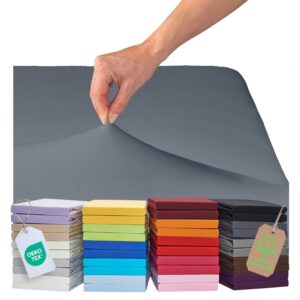 MALIKA® Spannbettlaken 100x200cm - Baumwolle Jersey Bettlaken - Matratzenhöhe bis 28 cm MALIKA® 100x200cm Spannbettlak