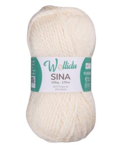 Wollidu Premium Strickwolle 100g Creme OEKO-TEX zertifiziert Fußlungenschutz-Frechse