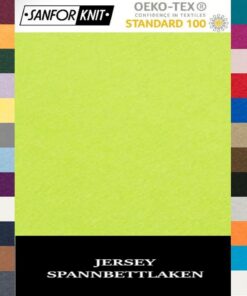 EXKLUSIV HEIMTEXTIL Jersey Spannbettlaken Apfelgrün 100% Baumwolle Öko - Tex Zertifiziert, Matratzenhöhe bis 25 cm, Mark