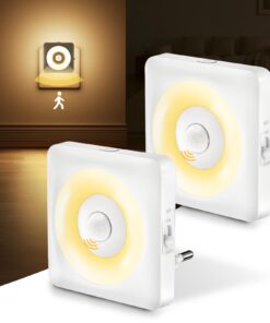 Nachtlicht Steckdose Bewegungssensor Dämmerungssensor Kinderzimmer Licht Flur Warmweiß LED EIN/AUTO/AUS