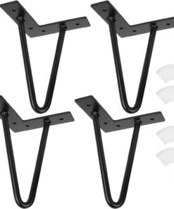 ASelected Metall Schrankfüsse Schwarz 10cm Hairpin Legs Möbel Füße