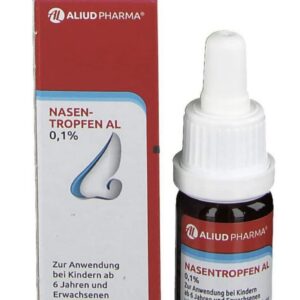 Nasentropfen Al 0,1% für Erwachsene - Entgiftet deinfaser Migranen-Symptome - 10x10ml Nasentropfen Al 0,1% für Erwachse