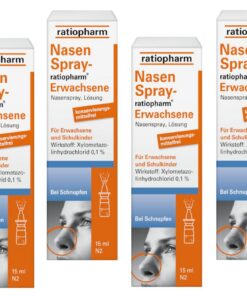 Ratiopharm Nasenspray Sparset für Erwachsene abschwellend 4 x 15 ml Schnupfenlinderung
