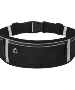 Flintronic Laufgürtel mit Verstellbarem Gummiband für Outdoor-Aktivitäten | Flintronic Fitnessgürtel mit Hüfttasche für