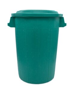 Spetebo Universaltonne 70 Liter mit Deckel und 2 Tragegriffen für Haus und Garten in grün - robust und praktisch - 70L