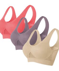 Generischer 3er Pack BH Damen für Sport ohne Bügel Push Up mit starkem Halt | Klassischer Push Up BH Set für Frauen mit