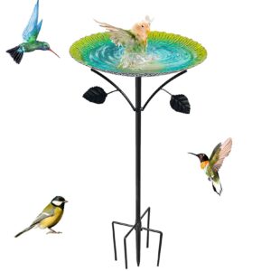 SEO-Titel: Für Babys Vögeltränke Stehend Gross 24,5*83cm Metall Wasserbad Garten Mit Pollen Für Vögeldiele