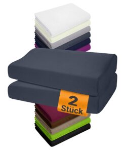 2er Pack Anthrazit Spannbezüge für Gesundheitskissen Größe S 30-35 x 45-50 cm OEKO-TEX Standard 100
