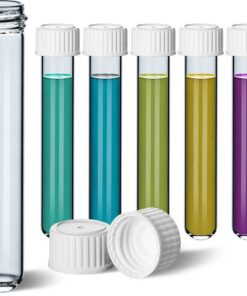 Tuuters 25x Glas Reagenzgläser mit Schraubverschluss für Labore und Forschungseinrichtungen - Clear,size:160 x Ø 16, Mat