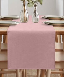 Modern Frühling Tischläufer - Abwaschbar, Wasserabweisend, Party- und Urlaubsdekoration für Esszimmer (Altrosa, 40 x 140