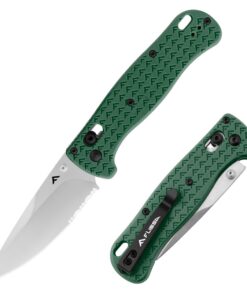 FLISSA Taschenmesser Klappmesser, AUS-8 Edelstahl, Scharfes Outdoor Messer für Outdoor-Jagd-Camping, Grün