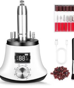 Luckits Elektrische Nagelfräser 35000U/min USB-Anschluss Für Heim & Salongebrauch Einstellbare Geschwindigkeit LCD-Displ
