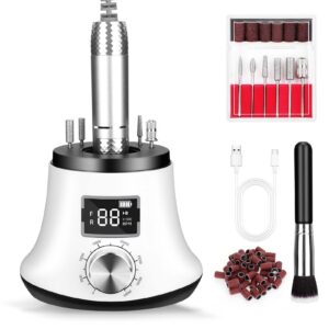 Luckits Elektrische Nagelfräser 35000U/min USB-Anschluss Für Heim & Salongebrauch Einstellbare Geschwindigkeit LCD-Displ