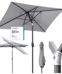 Sekey Aluminum Sonnenschirm für Balkon & Garten UV 50+ Rechteckig Global Recycled Standard