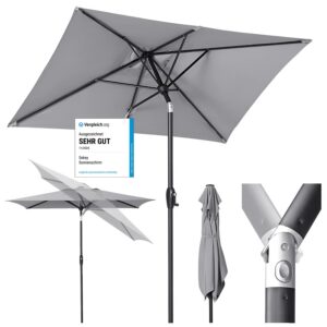 Sekey Aluminum Sonnenschirm für Balkon & Garten UV 50+ Rechteckig Global Recycled Standard