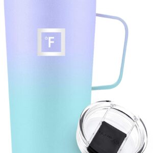 Thermo Travel Eisenflaslch Grip Kaffeebecher - 470 ml, auslaufsicher, vakuumisoliert, doppeltwandig, Hot Cold, Wasser Me