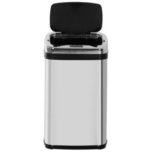 HOMCOM Edelstahl Automatik Mülleimer IR-Sensor ohne Inneneimer (30L runde Container) HOMCOM Edelstahl Automatik Müllei