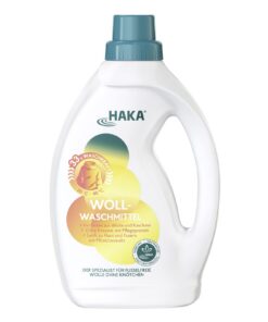 HAKA Wollwaschmittel flüssig 1L - schützt Wolle & Kaschmir, ideal für empfindliche Textilien, flauschig-weich & vegan -